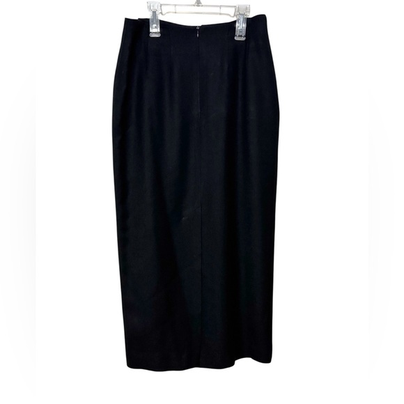 J. Peterman Faux Wrap Wool Skirt w/ Yellow Lining - Picture 4 of 6